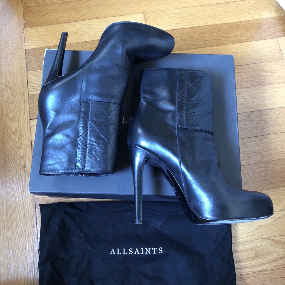 ALLSAINTS KAPITAL STILETTO BOOTIE - Picture 6 of 8